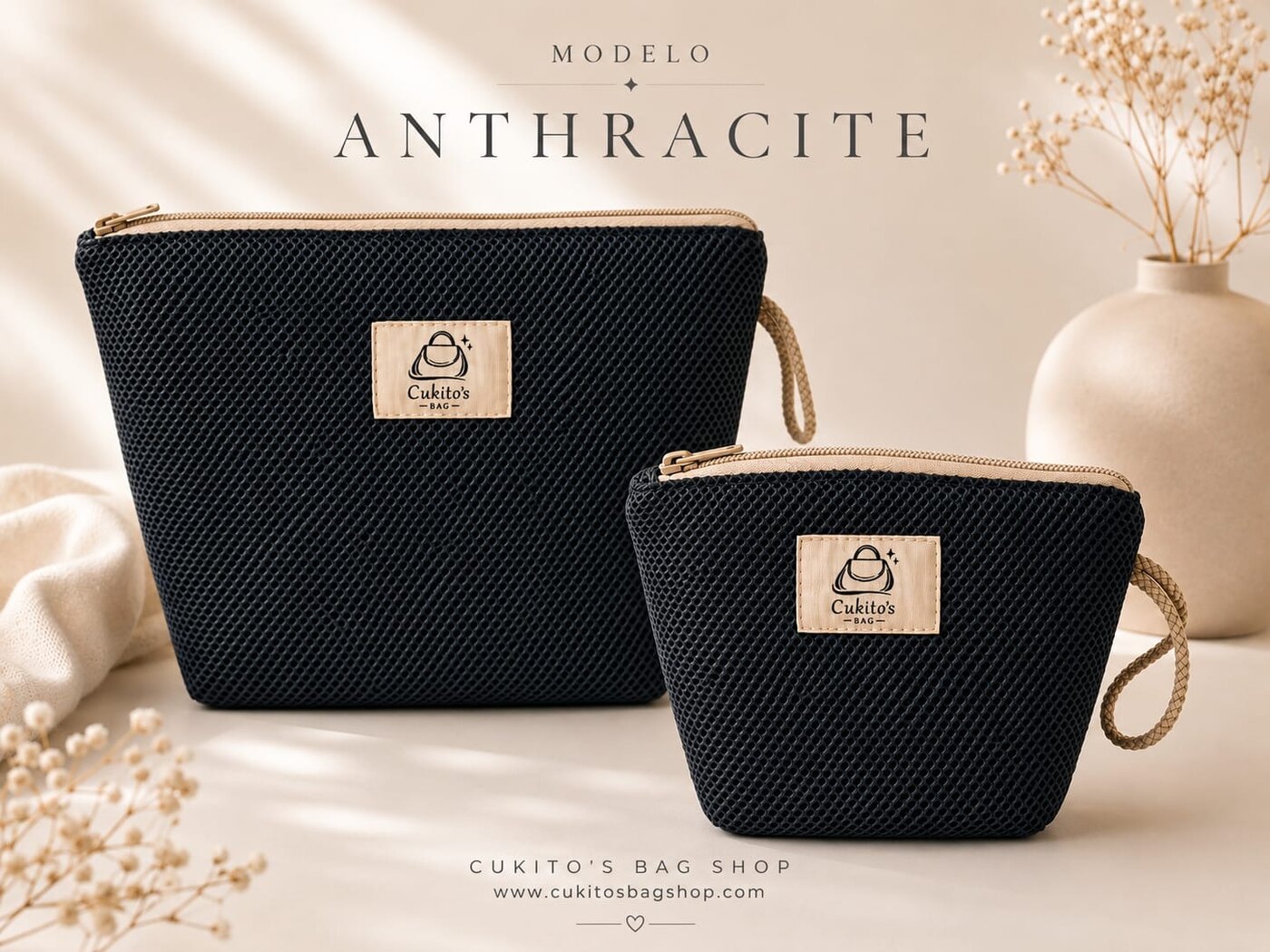 Nueva colección Anthracite en malla de Cukito's Bag