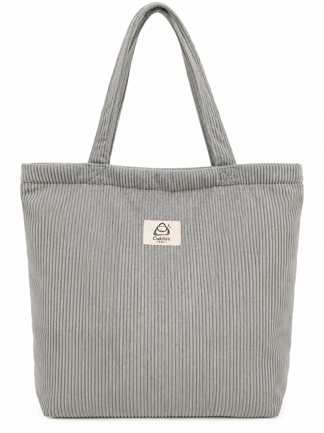 Bolsa Grande Con Cremallera Ceniza