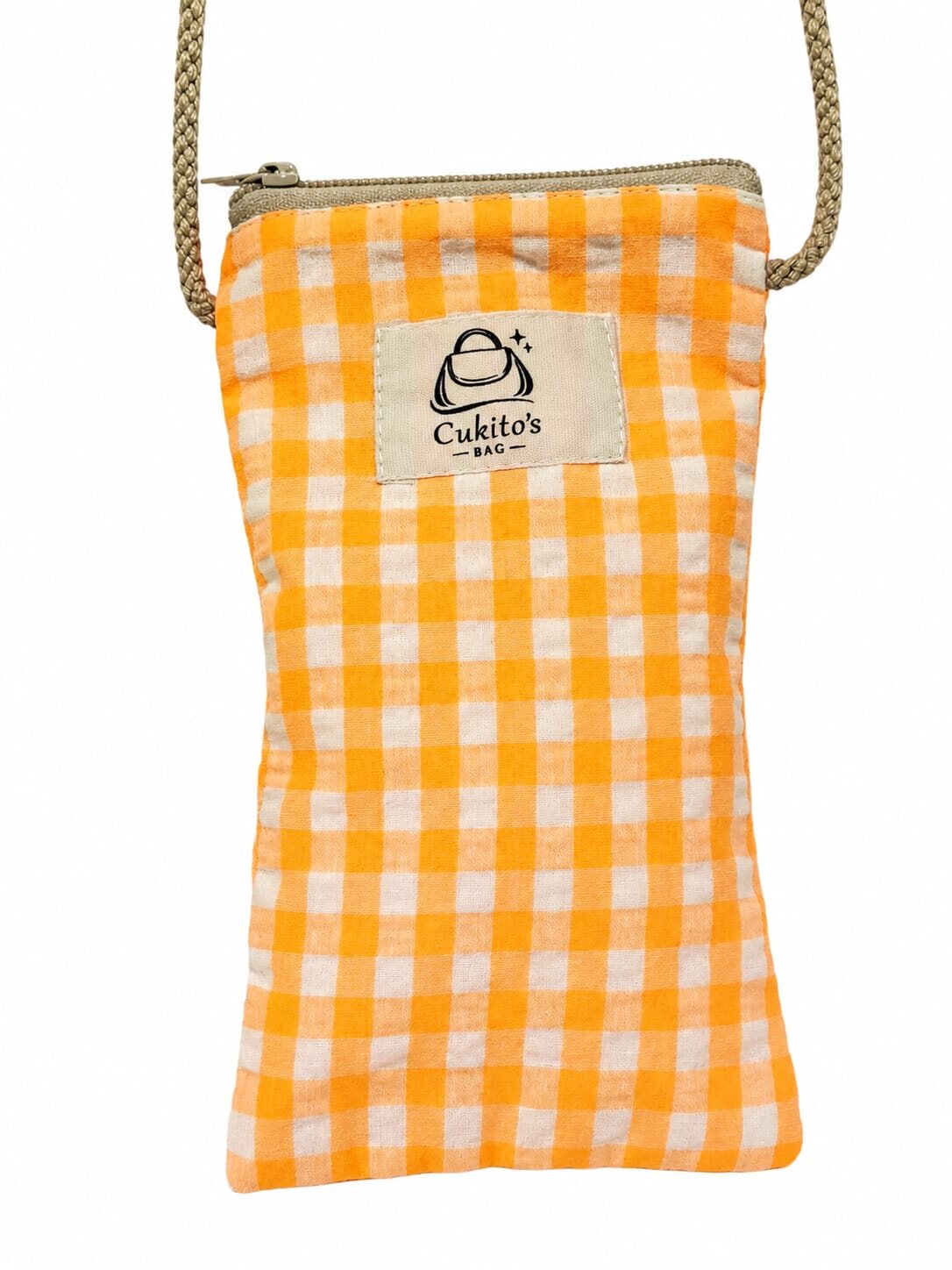 Bolsito Porta Móvil Vichy Naranja