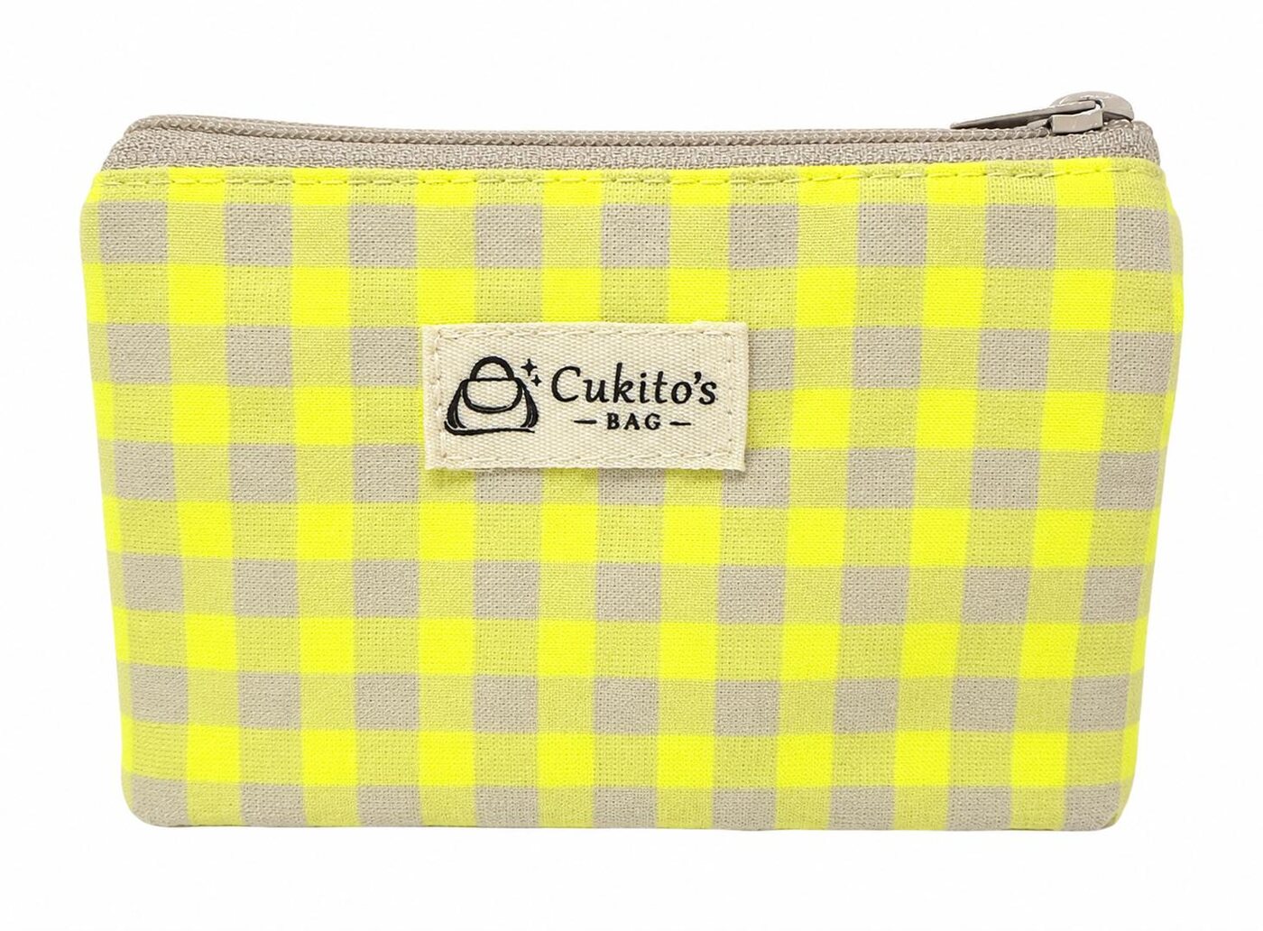 Monedero Rectangular Vichy Amarillo Pastel