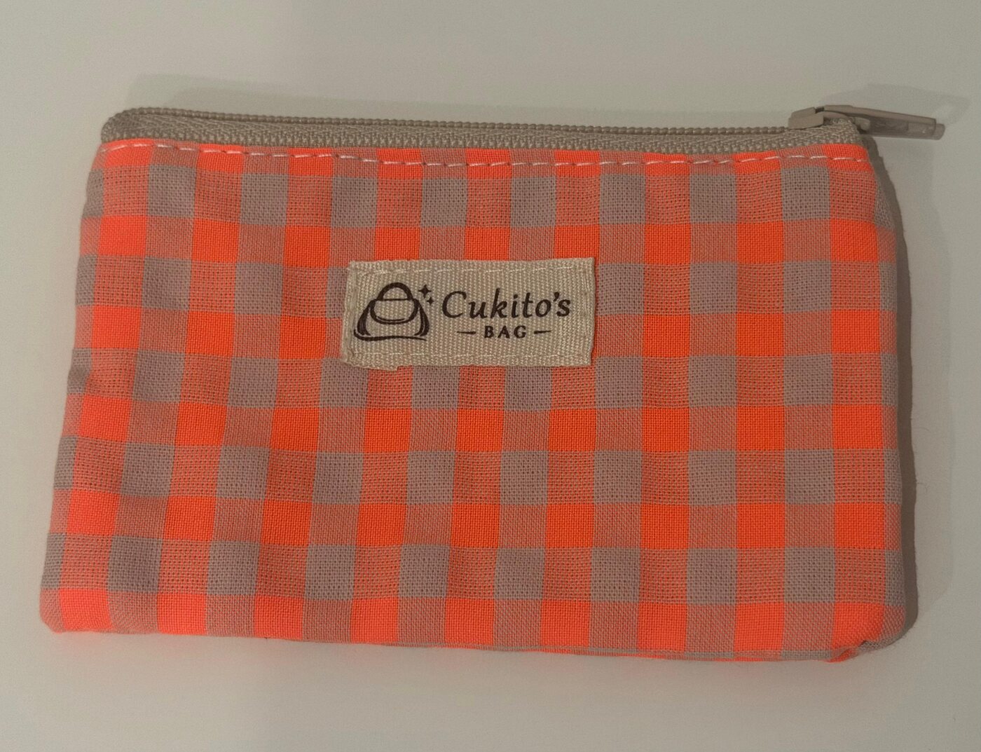Monedero Rectangular Vichy Coral