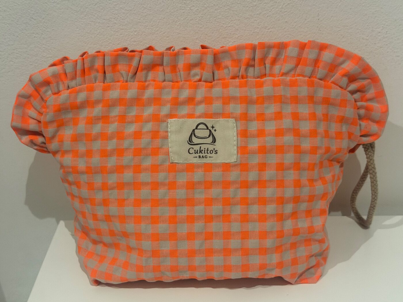 Neceser Grande con Volante Vichy Coral