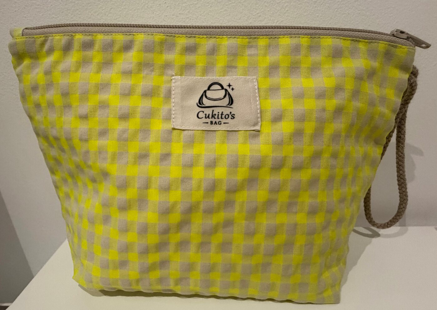 Neceser Grande Vichy Amarillo Pastel