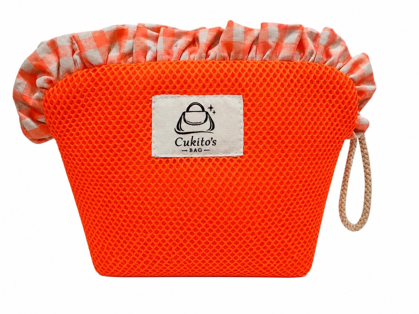 Neceser Pequeño con Volante Naranja Flúor